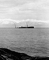 Photograph of the wreck of the S.S. SAN PEDRO off Victoria, British Columbia, 1899