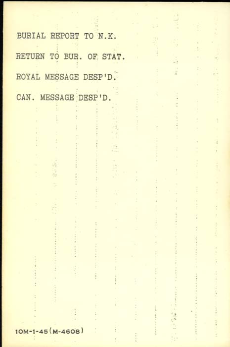 Title: Veterans Death Cards: First World War - Mikan Number: 46114 - Microform: elliot_andrew