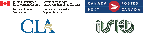 Our Partners: National Literacy Secretariat; Canada Post; CLA; ASTED