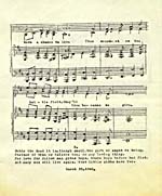 Third page of piano-vocal score, OUR GIFTS, by Glenn Gould