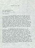 First page of a letter from Glenn Gould to Leonard Bernstein