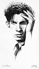 Sketch, GLENN GOULD - PORTRAIT WITH TIE, by Veronica Xavier