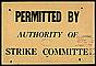 Laissez-passer utilisé lors de la grève générale de Winnipeg, 1919